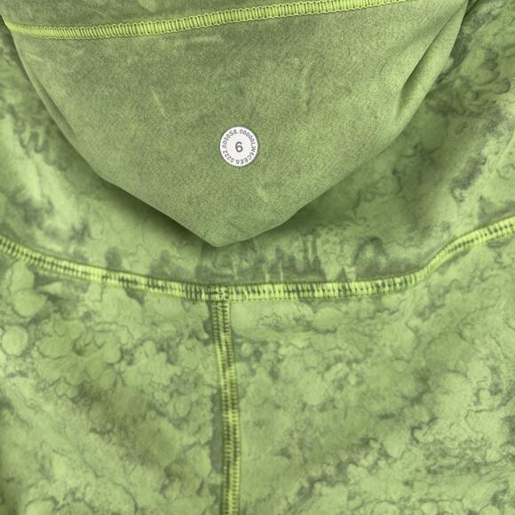 Lululemon Base Pace High Rise Crop 23" City Grit Green Multi Size 6 - Picture 7 of 10